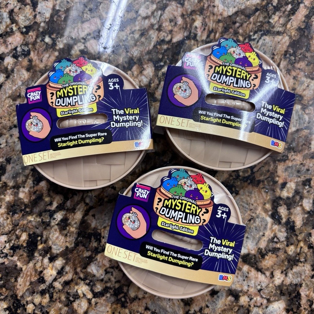 Crazy Fun RMS Dumpling Bun Starlight Edition Mystery Viral Lot Of 3 Authentic